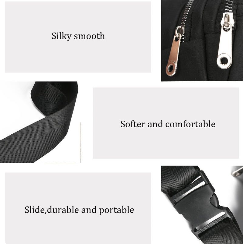 DAITET Crossbody Fanny Pack for Men&Women,Large Waist Bag & Hip Bum Bag with Adjustable Strap for Outdoors Workout Traveling Casual Running Hiking Cycling - Image 5
